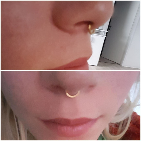 Septum Zu Weit Hinten Gestochen Piercing Septum Zu Weit Hinten Gestochen Piercing