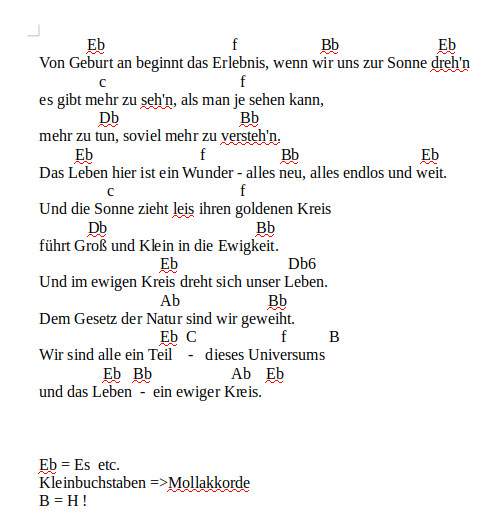 Noten " Der ewige Kreis" von König der Löwen? (Musik, Klaviernoten)