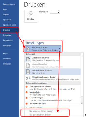 Wie Drucke Ich Word Dokument Als Buch Drucken Beidseitig