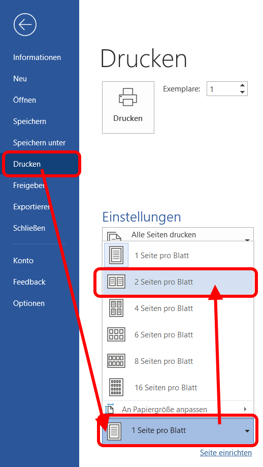 Wie teile ich bei Word eine A4-Seite in zwei A5-Seiten? (Computer, PC