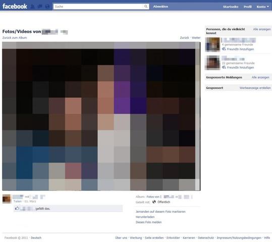 Beispiel - (Facebook, Foto, Privatsphäre)