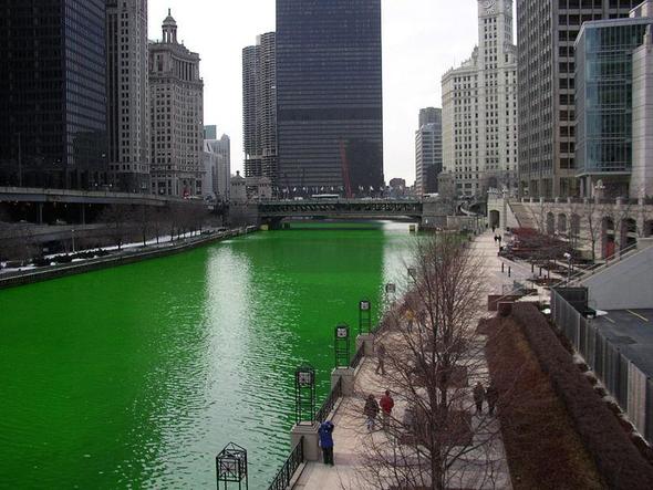 Grüner Fluss! - (Wasser, Farbe, basteln)