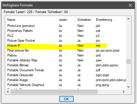 Mix File .MIX-Datei aus