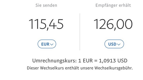 - (Geld, Bank, PayPal)