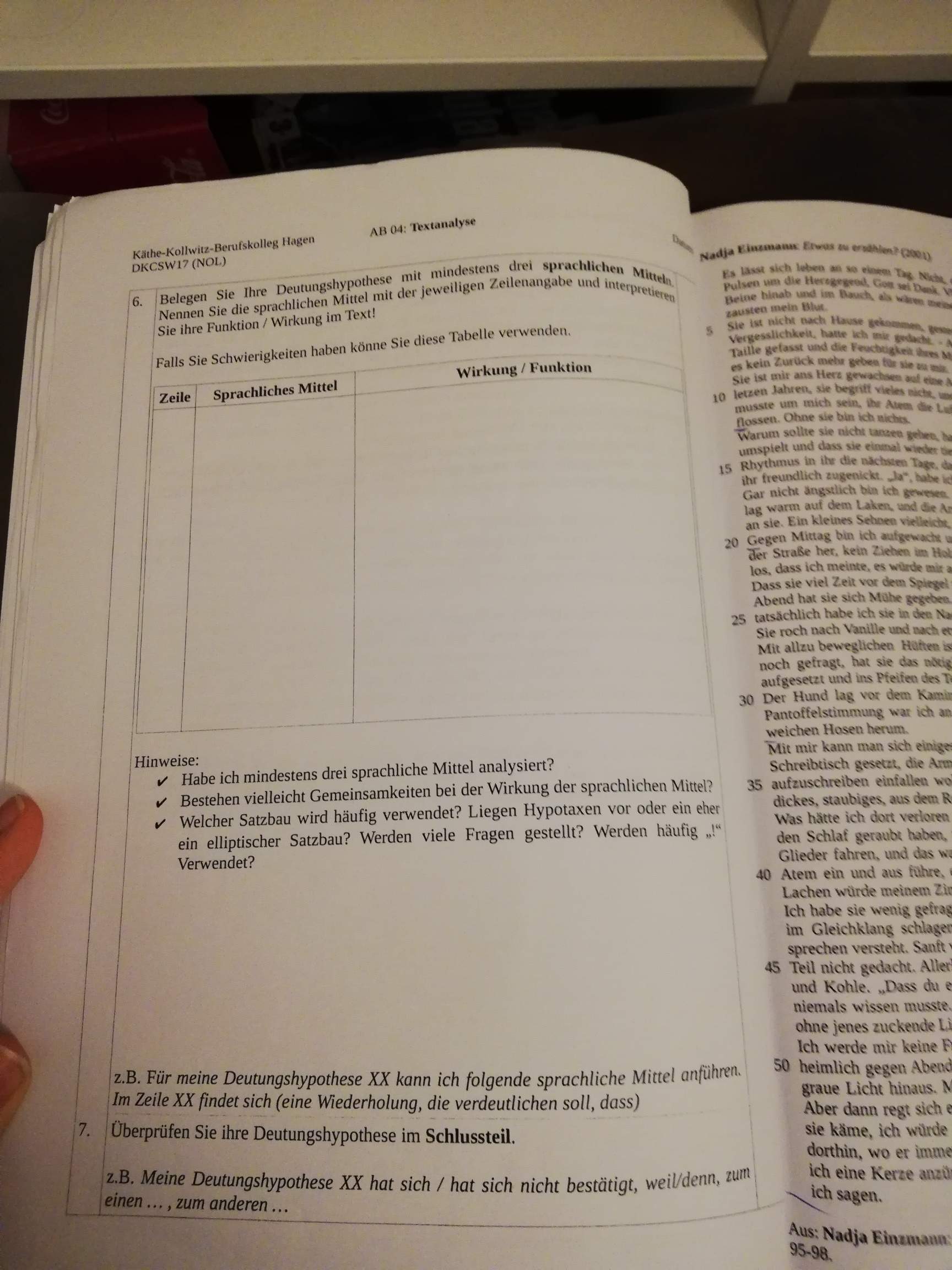 Wie Schreibt Man Eine Kurzgeschichten Analyse Kurzgeschichte Analyse Beispiel Text? (Schule, Deutsch)