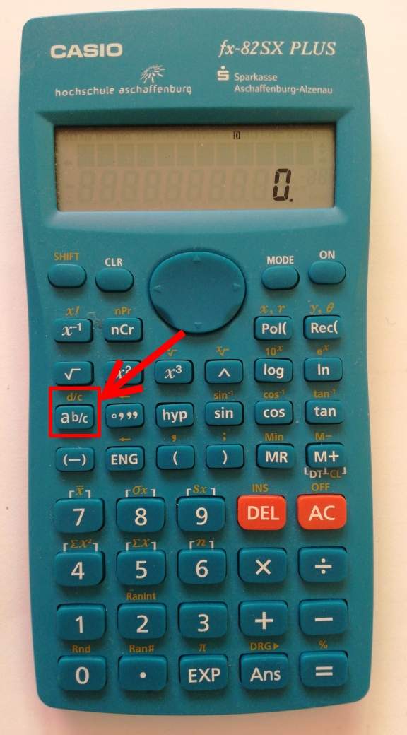 Wie Sieht Die Bruchtaste Beim Taschenrechner Aus Bruchrechnung beim Taschenrechner? (Computer, Schule, Mathematik)