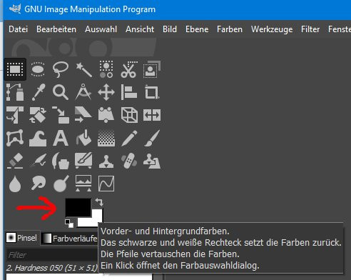 Wie Kann Ich Bei Gimp 2 10 8 Die Pinsel Farbe Andern