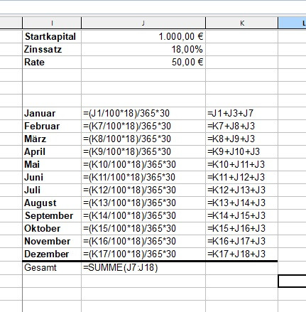  - (Wirtschaft und Finanzen, Office, Excel-Formel)