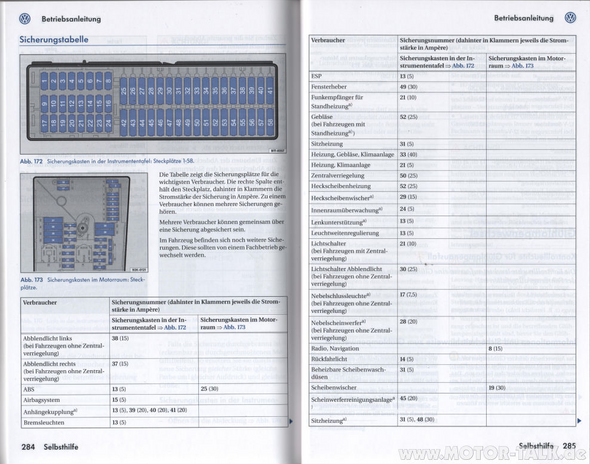 Wo Ist Die Scheibenwischer Sicherung Bei Einem Vw Caddy Auto Pkw
