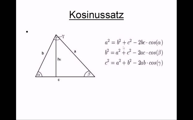 Wie berechne ich die Gegenkathete, wenn Hypotenuse, Ankathete und