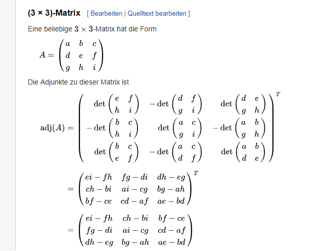 Wenn man die Determinante einer Matrix hat, kann man anschließend ganz ...