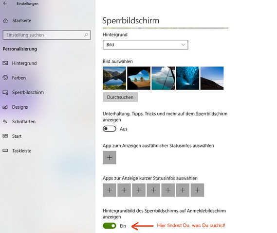 Windows 10 Sperrbildschirm Lasst Sich Nicht Andern Computer Pc Hintergrundbild