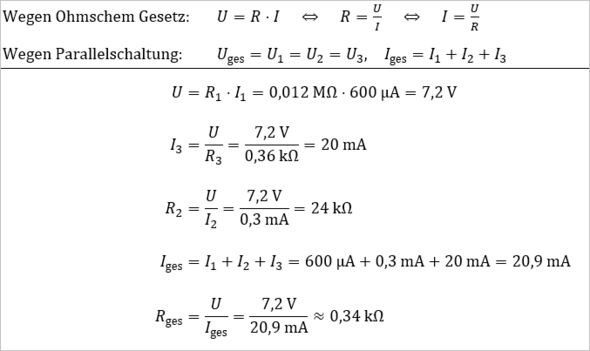 Wie?: Eine Parallelschaltung besteht aus drei Widerständen. R1=0,012