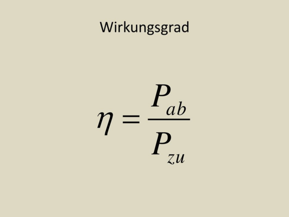 ? Wirkungsgrad? (Schule, Physik)
