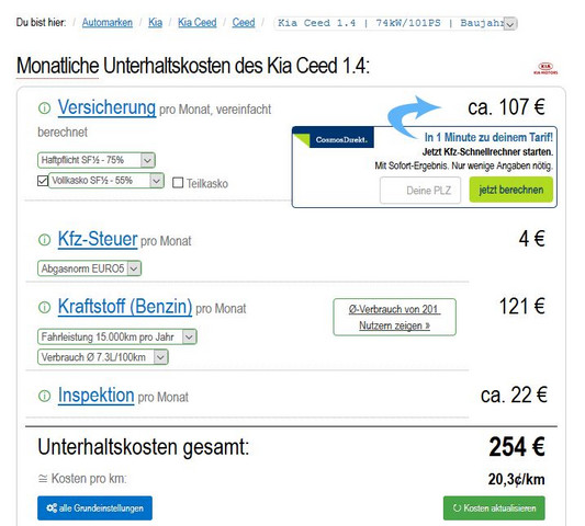 Auto Neuwagen Kia Ceed Auto Und Motorrad Versicherung Autokauf