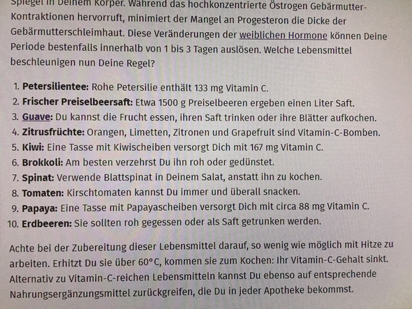 Periode Durch Vitamin C Gesundheit Und Medizin Pille Tipps