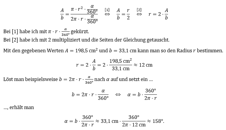 Wie Berechne Ich Den Radius