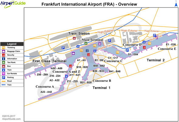 Frankfurter Flughafen Bauplan