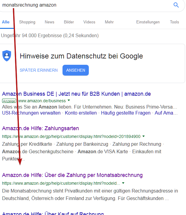 Wie funktioniert eine Monatsabrechnung? (Amazon)