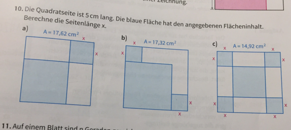 Wie löse ich die Aufgabe 10? (Mathe, Mathematik, quadratische Funktion)
