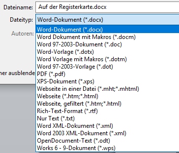 - (Computer, Word, OpenOffice)