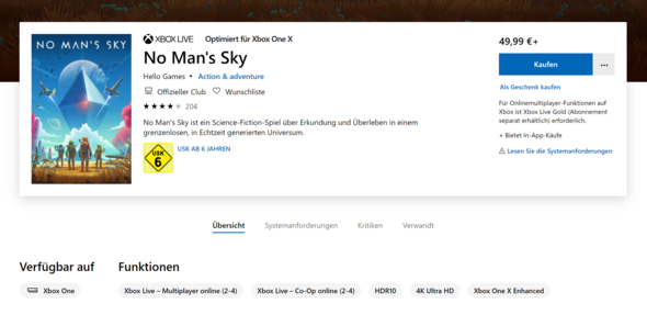  - (Xbox One, No Man's Sky)