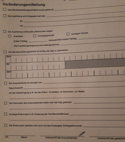 Bab/Berufsausbildungsbescheid Änderung? (Geld, Ausbildung, Wohnung)
