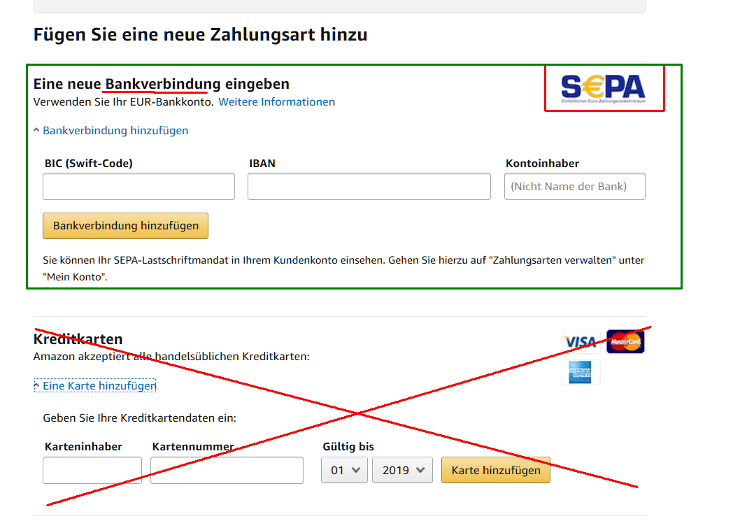 Kontodaten Bei Amazon Angeben? (IBAN-Nummer)