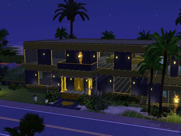 Haus schwarz/gold - (Sims 3, bauen, Häuser)