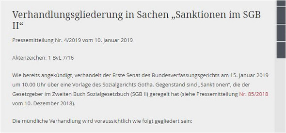 Wann Kommt Das Urteil Vom Bverfg Hartz Sanktionen Recht