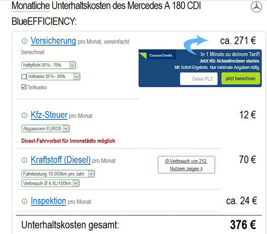 Wie Viel Wurd Ich Versicherung Zahlen Fur Mercedes Benz A Klasse 180 Auto Auto Und Motorrad