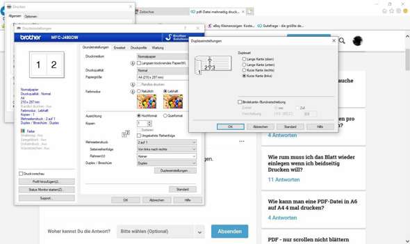Pdf Datei Mehrseitig Drucken Als Broschure Quer Mehrere Pro Blatt Computer Technik Technologie