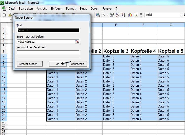 Excel-Kopfzeile mit Passwort schützen? (Microsoft, Office)