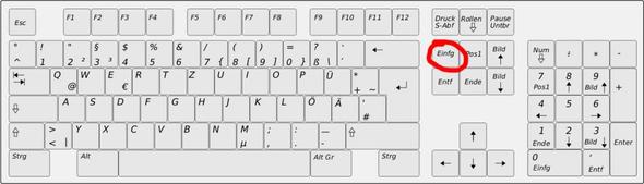 Tastatur hile ( Die Taste Insert / Einfügen) (Computer ...