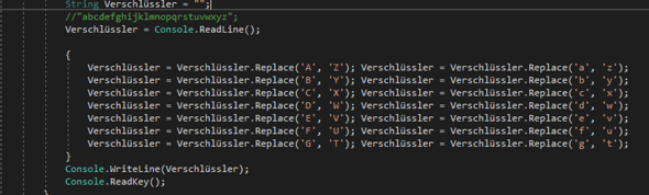 Buchstaben Verandern C Computer Programmieren Visual Studio