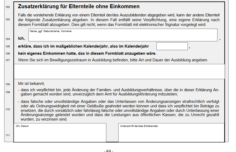 Bafög-Formblatt 3 und ALG 2? (Ausbildung und Studium ...