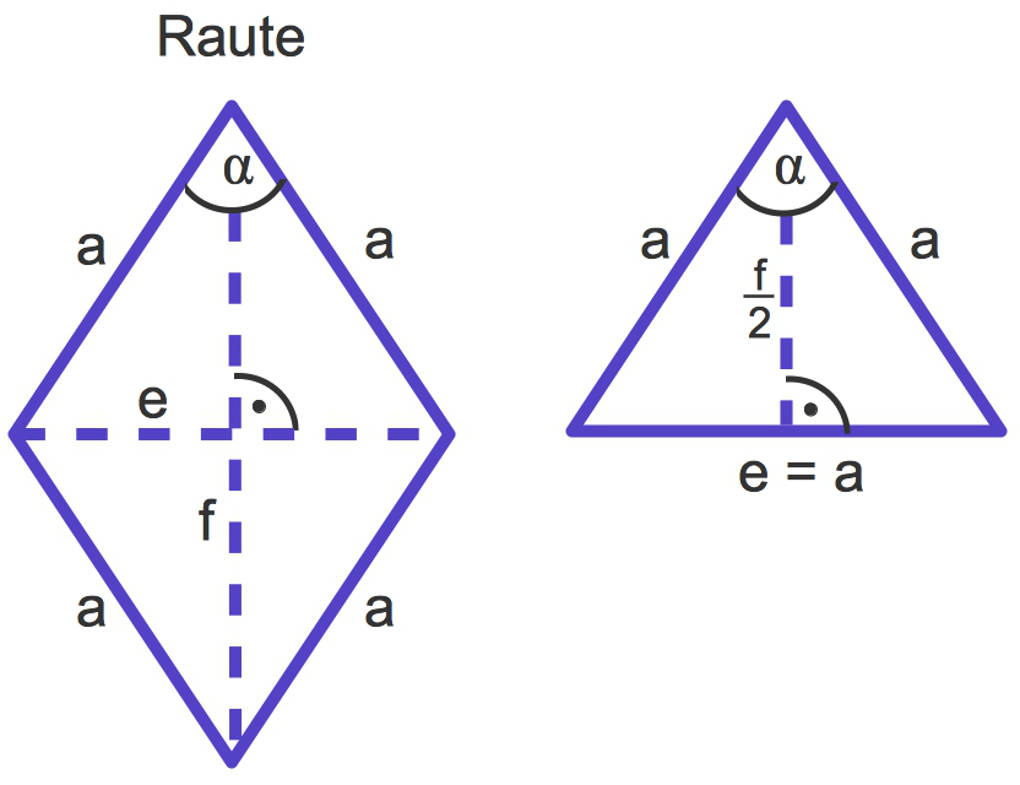 Wie kann man bei dieser Raute die Innenwinkel herausfinden, ohne zu ...