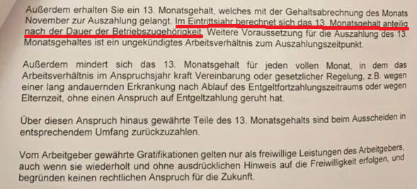 13. monatsgehalt auch für neueinsteiger? (Gehalt)