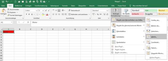  - (Microsoft Excel, bedingte-formatierung)