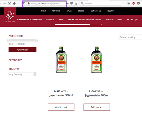- (kaufen, Alkohol, Jägermeister)