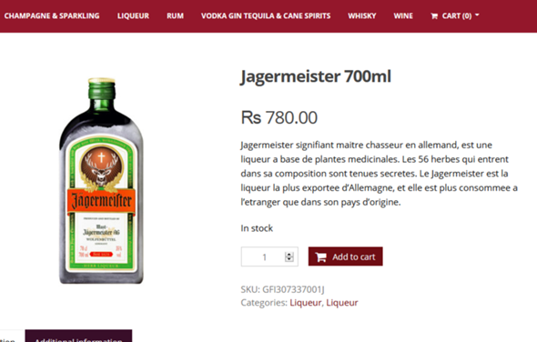 - (kaufen, Alkohol, Jägermeister)