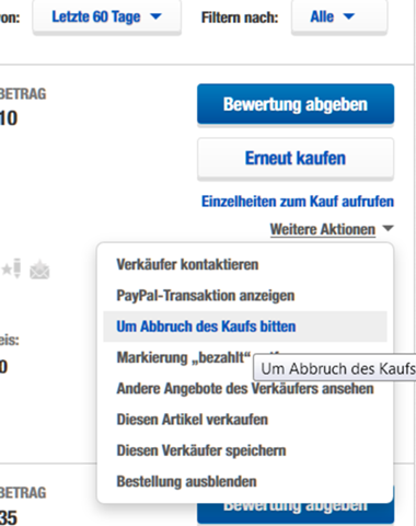 Kauf Bei Ebay Auktion Abbrechen Recht Kaufen Stornierung