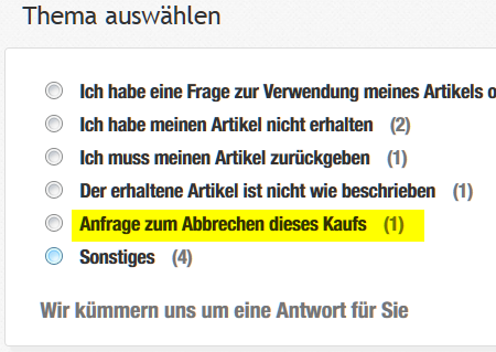 Kauf Bei Ebay Auktion Abbrechen Recht Kaufen Stornierung