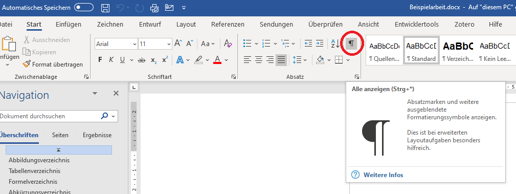 komisches zeichen bei word? (Computer, Schreiben, Microsoft Word)
