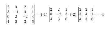 Wie berechnet man die Determinanten einer 4x4 Matrix ...