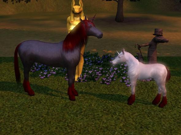 Einhorn mit Fohlen - (Tiere, Sims 3, Einhorn)