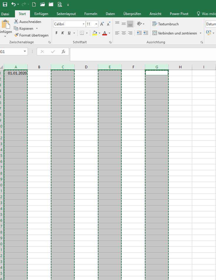 Excel ausgeblendete Spalten nicht mitkopieren und in ausgeblendete Spalten nicht einfügen