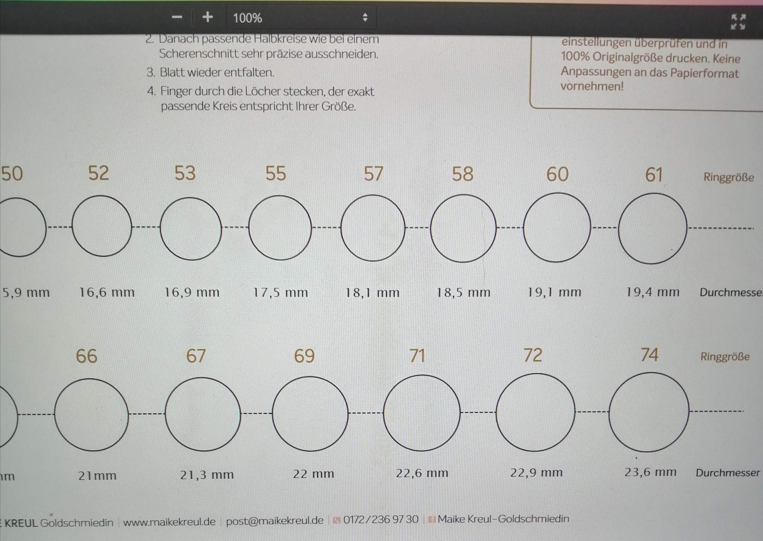 Passt ein Ring von der Größe 55? (Schmuck)