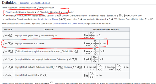 O Notation Quadratisch Linear Mathe Mathematik Informatik