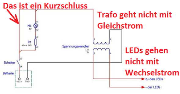 Frage zu einfacher elektr. Schaltung? (Computer, Technik, Technologie)